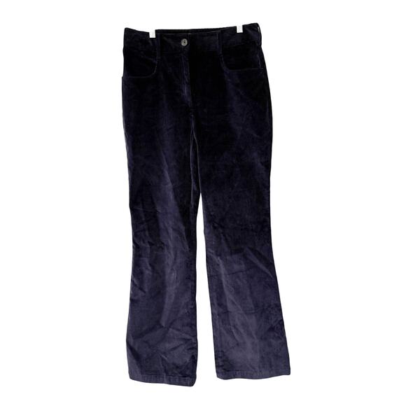 NWT! Babaton Aritzia 8 Joey Corduroy Pants Navy Blue High Rise Flare Leg Ribbed - Picture 6 of 7